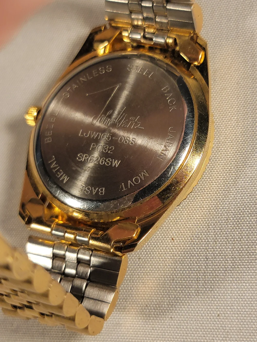 John Weitz Gold Tone Women's Quartz Watch with Date Window